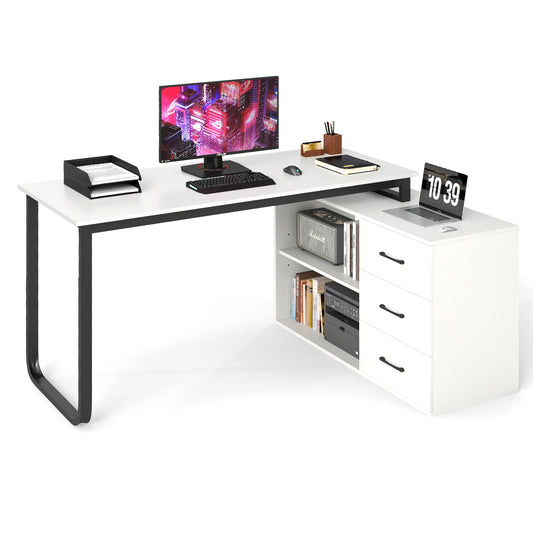 GOFLAME L Shaped Computer Desk Corner Executive Desk
