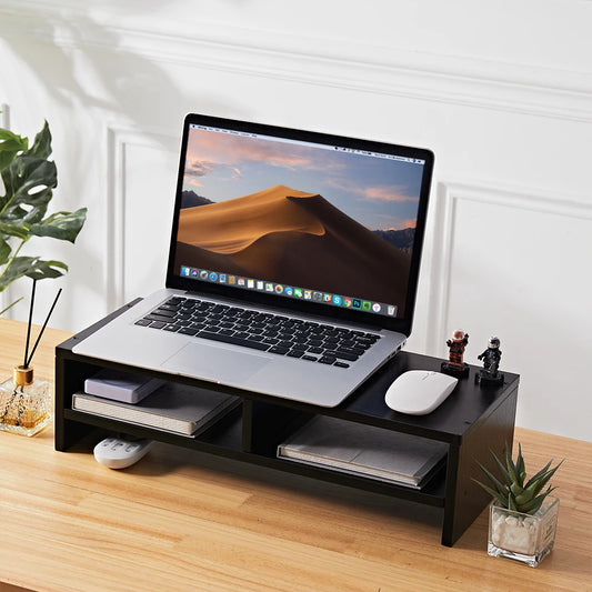 2-Tier Monitor Stand Riser with Shelf