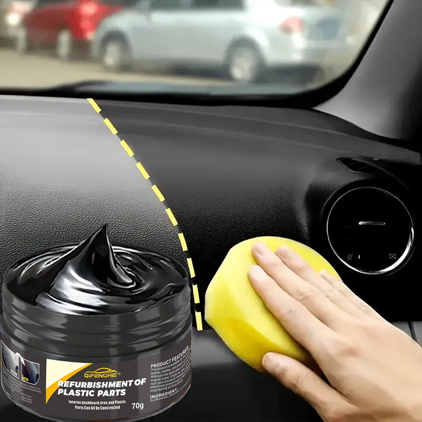 Automotive plastic repair agent-interior and exterior plastic polishing wax