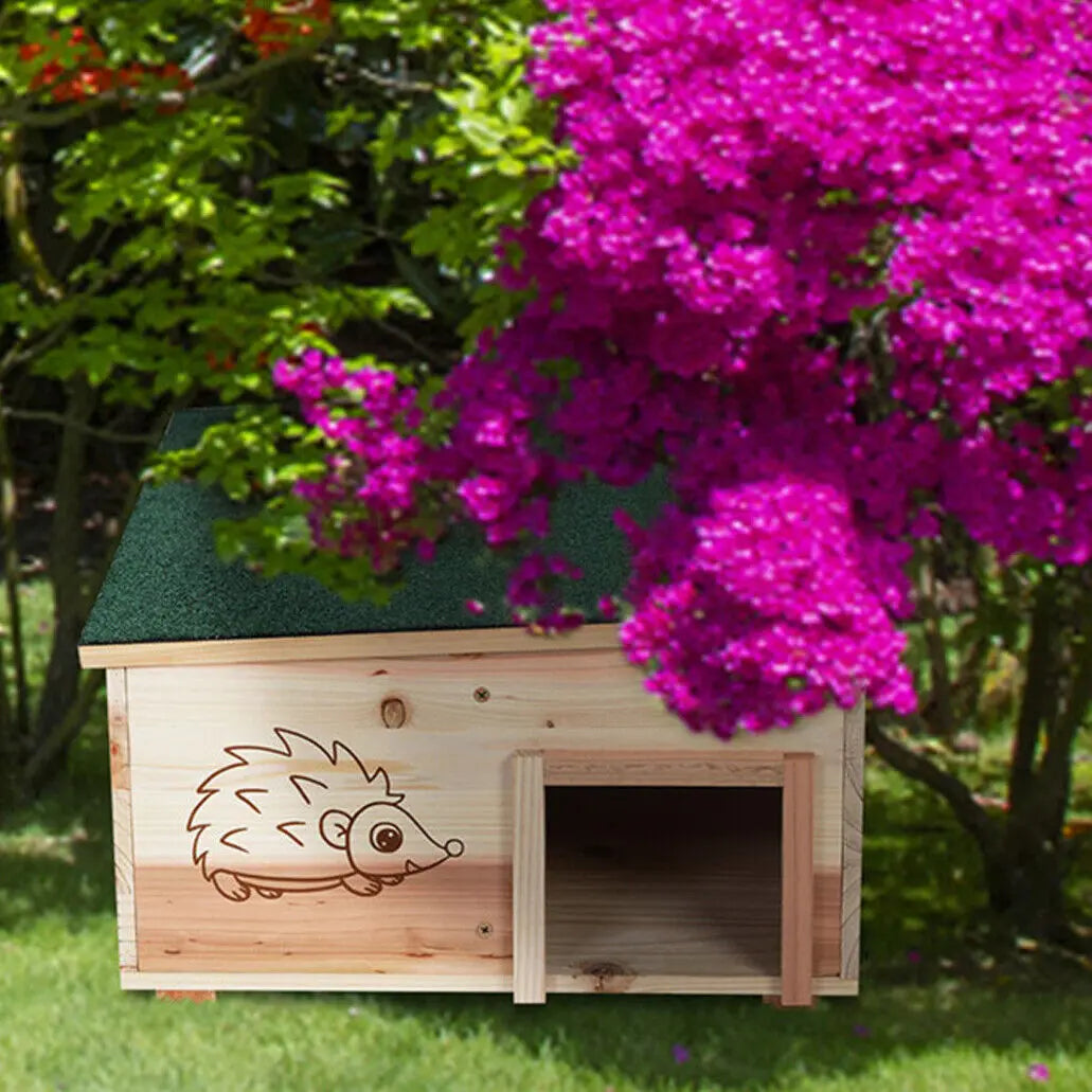 Wooden Hedgehog House Small Animal Shelter
