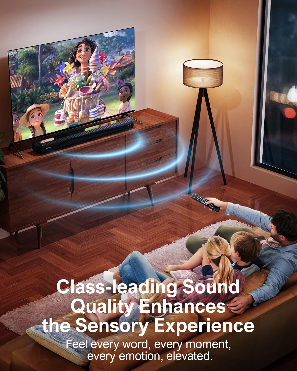 ULTIMEA 2.2ch Soundbar for TV, 2-in-1 Detachable Bluetooth 5.3 Soundbar