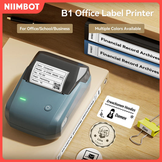 Niimbot B1 Label Maker 2 Inch Bluetooth Portable Label Printer