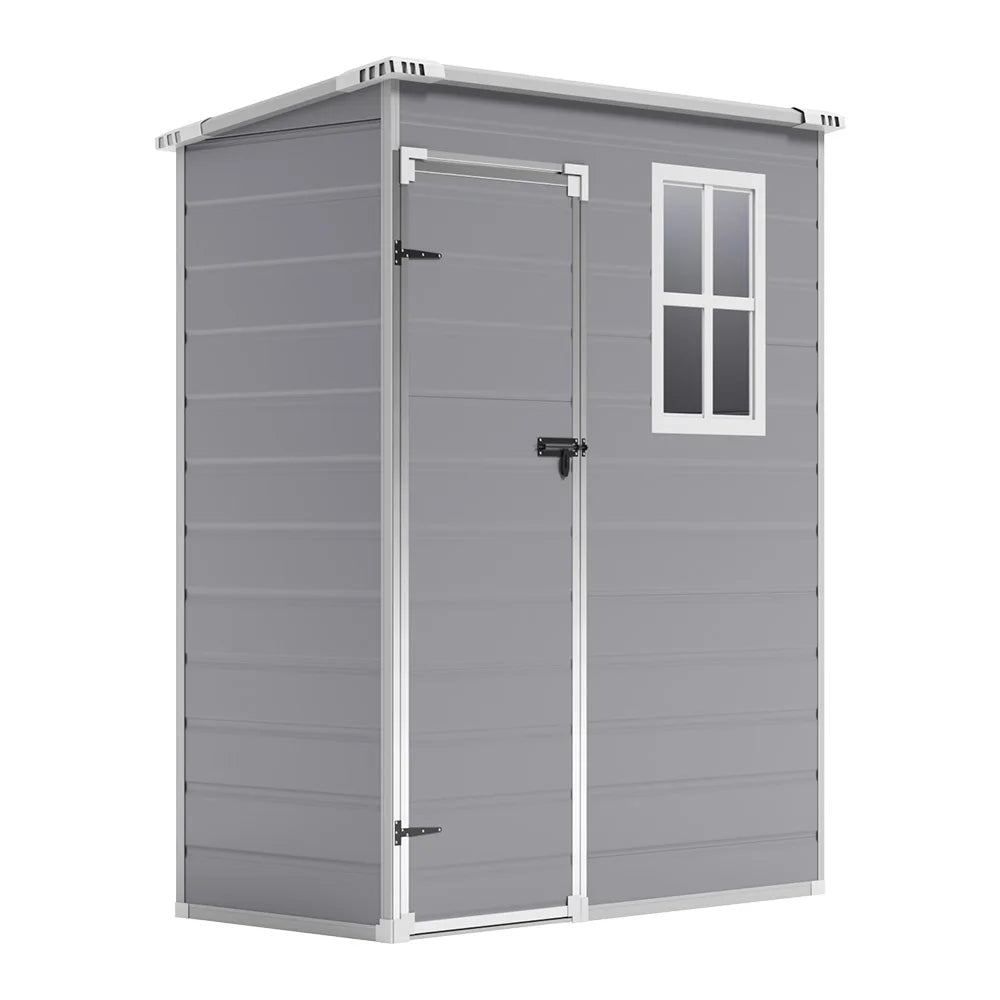 Durable Plastic Outdoor Garden Shed with Lockable Door & Ventilation Window