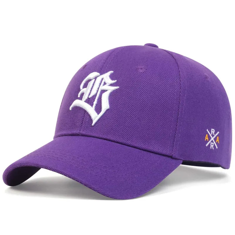 Gothic Letter Geometric Embroidery Baseball Cap