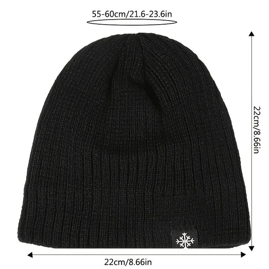 Autumn/Winter Fleece Thick Knitted Thermal Blend Hat