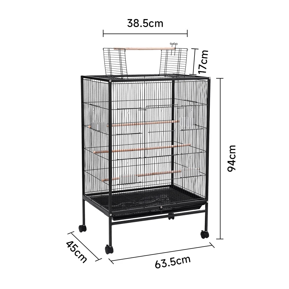 Open Play Top Metal Pet Bird Cage