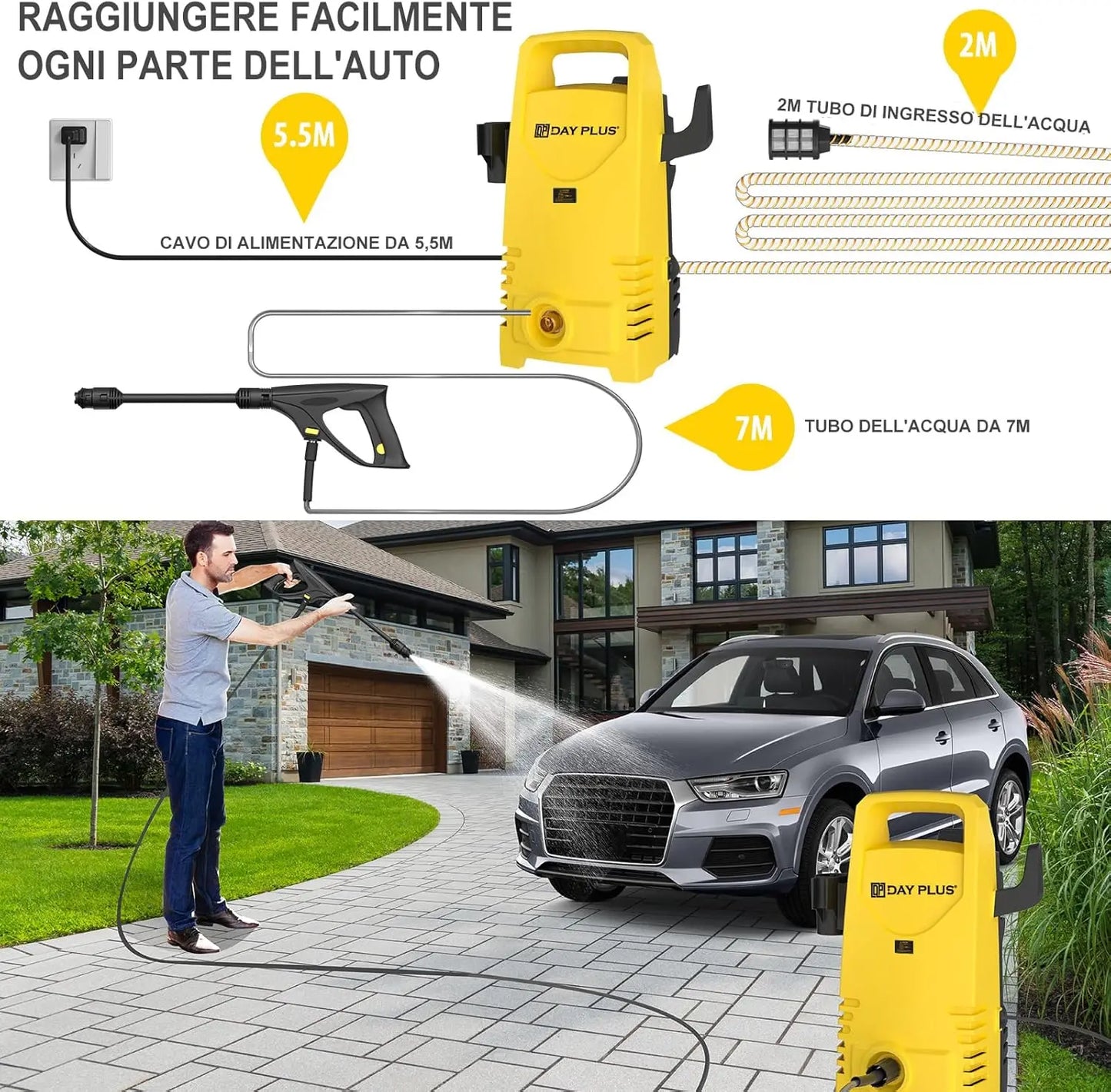 Electric High Pressure Washer 1600W 120 bar