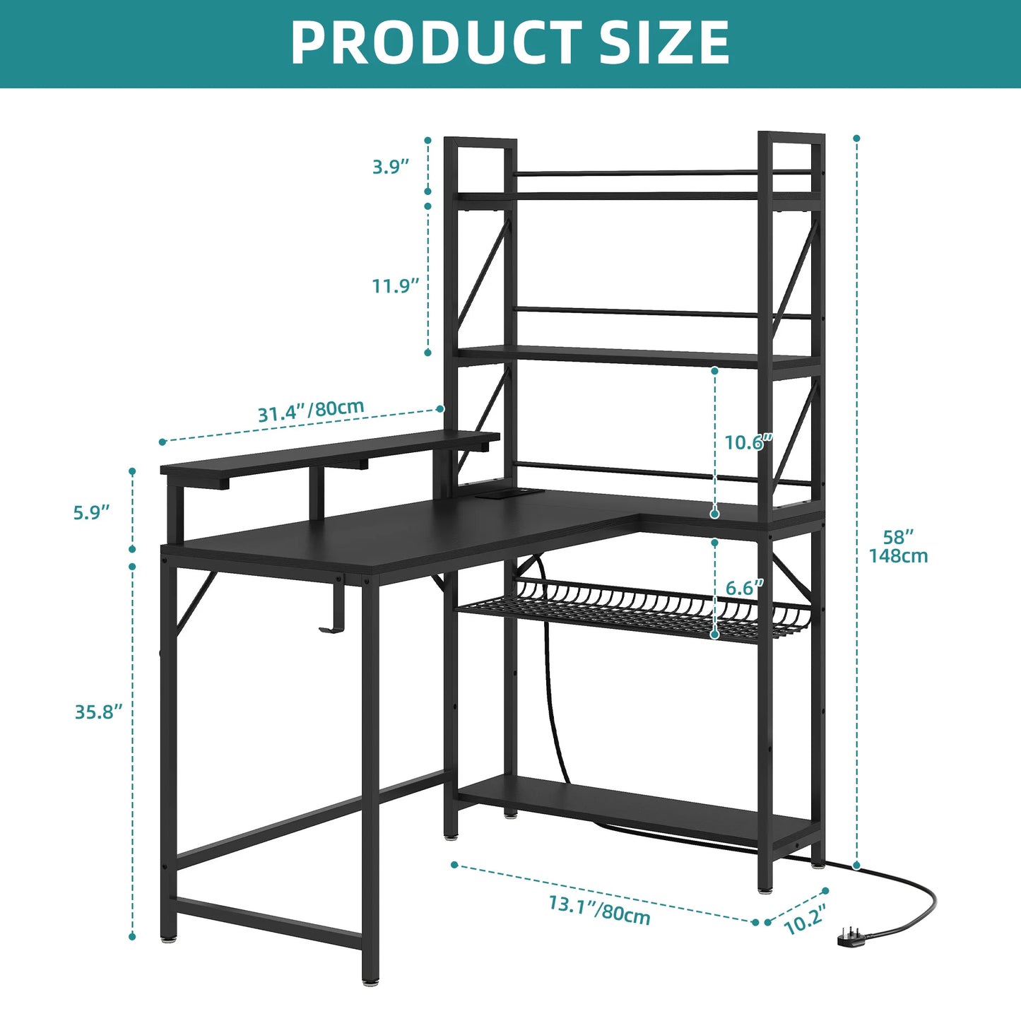 Balconera L-Shaped Gaming Desk
