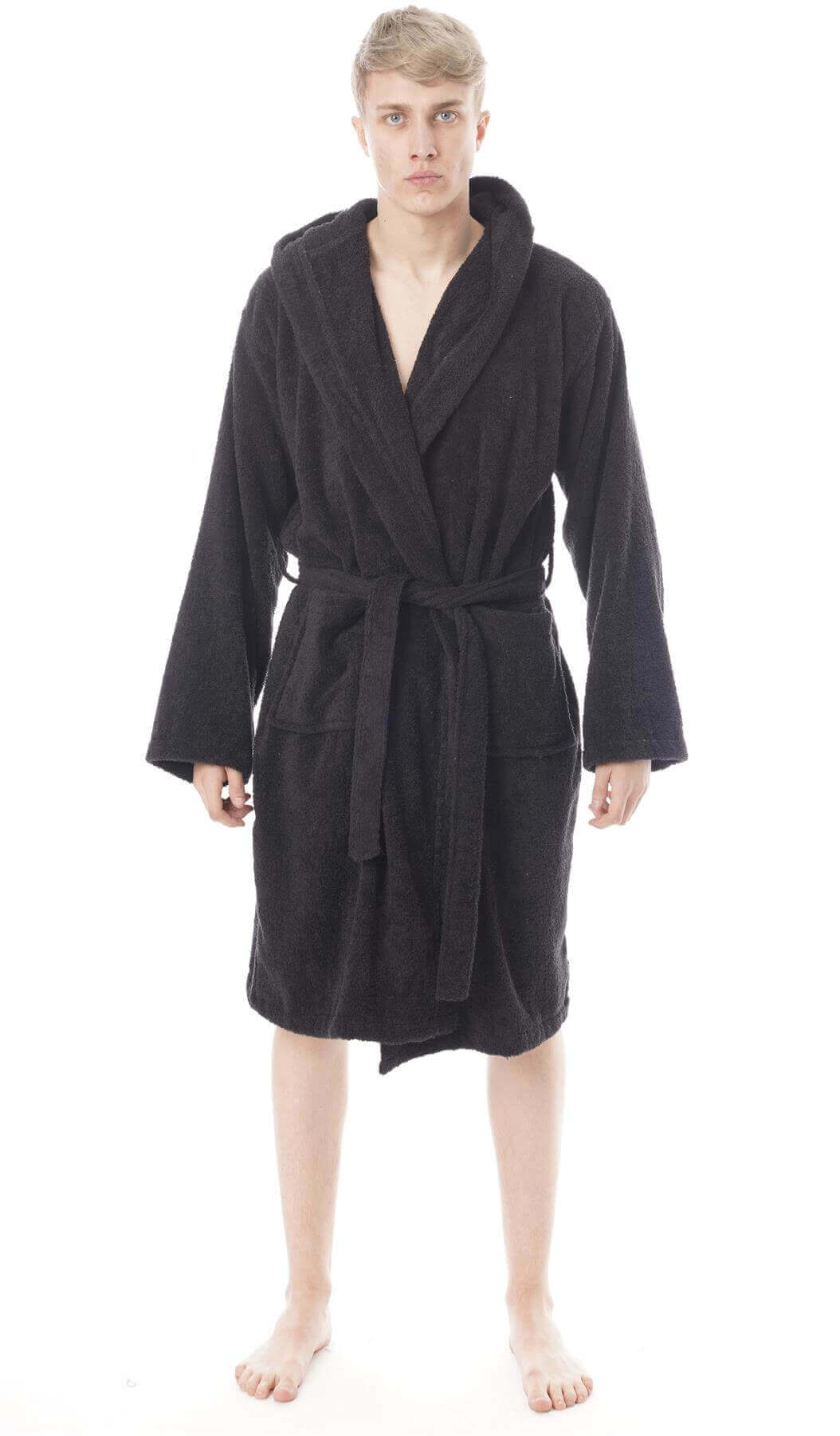 Hooded Men's Bathrobe Super Soft Terry Towelling