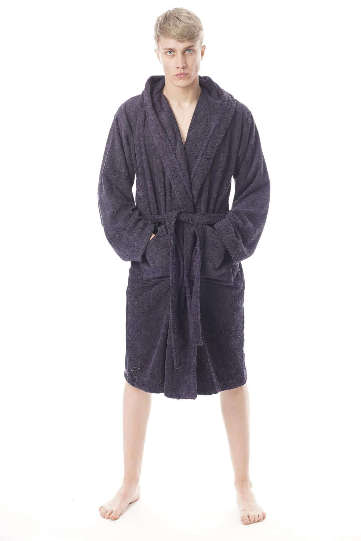 Hooded Men's Bathrobe Super Soft Terry Towelling