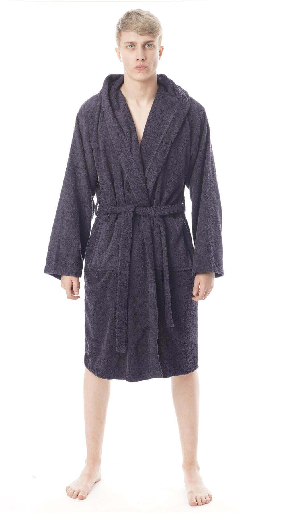 Hooded Men's Bathrobe Super Soft Terry Towelling