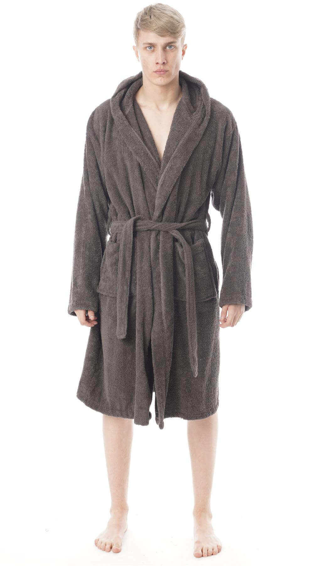 Hooded Men's Bathrobe Super Soft Terry Towelling