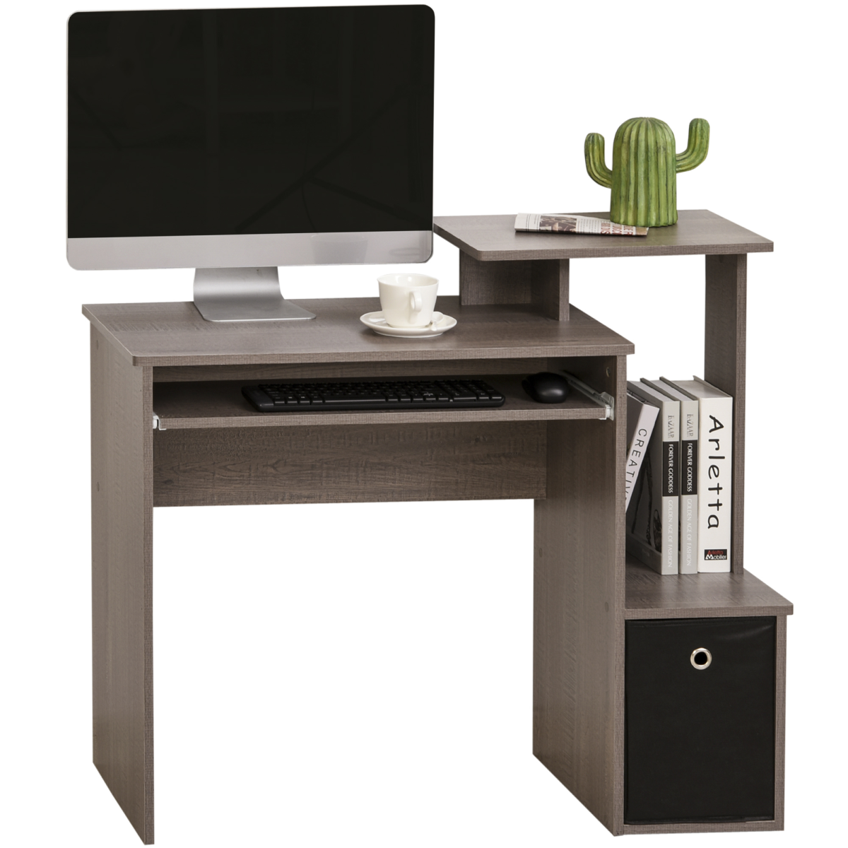 Computer Desk with Sliding Keyboard Tray