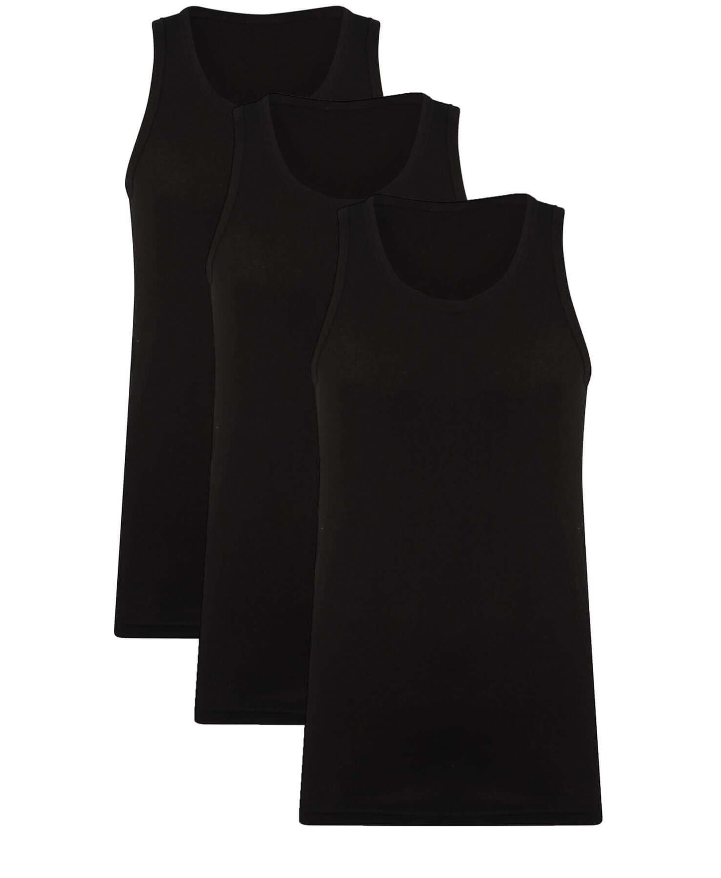 Pack of 3 Men's Fitted Cotton Vests