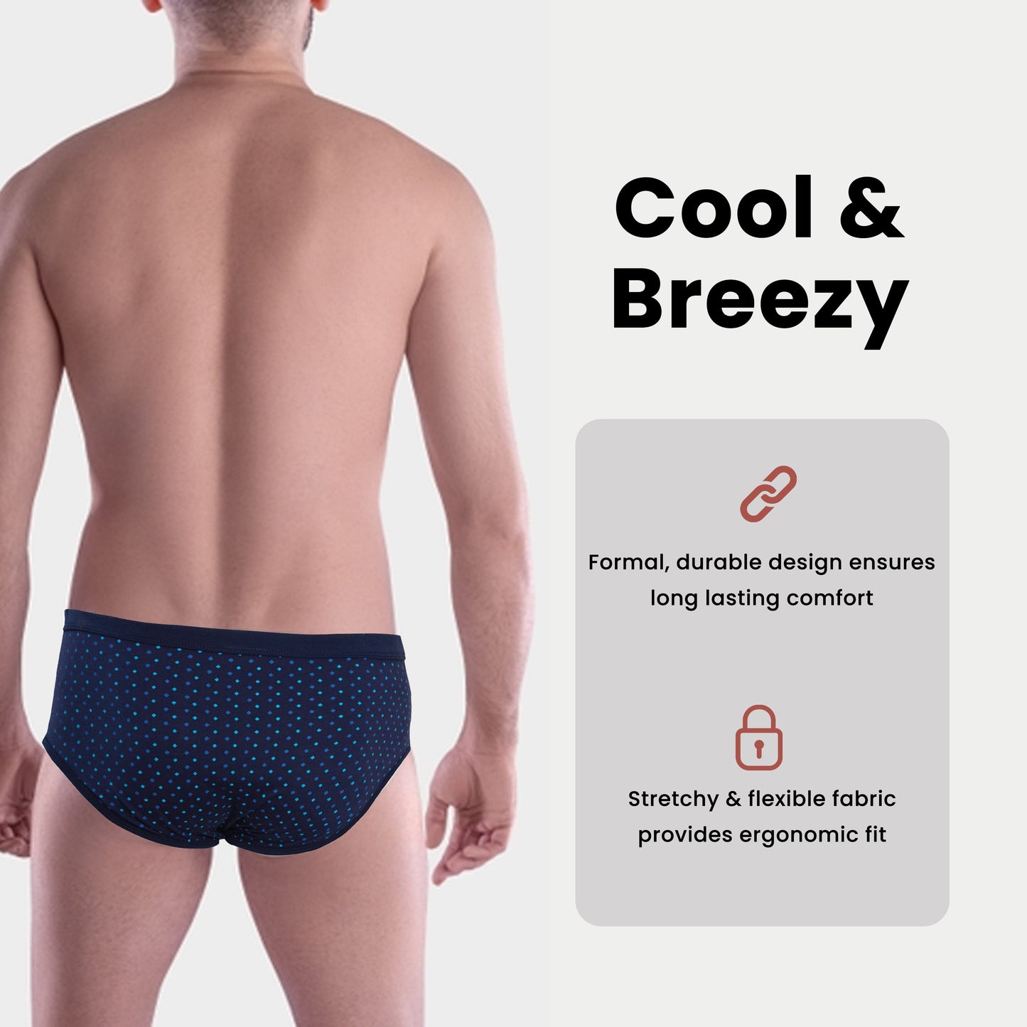 Pack of 6 Men's Printed Cotton Blend Briefs